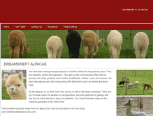 Tablet Screenshot of dreamsweptalpacas.alpacanation.com